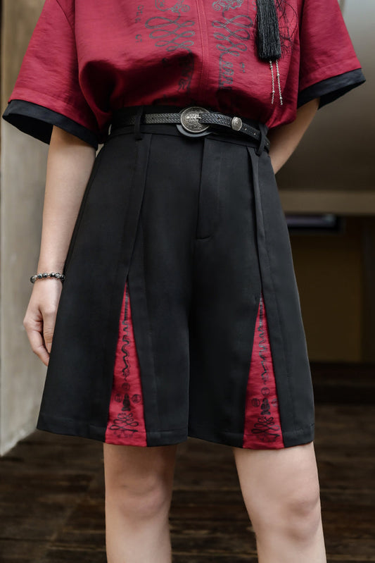 Pants Dark High Waist China Half
