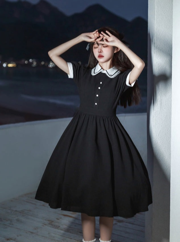 Dress College Lolita Frilled + French Apron