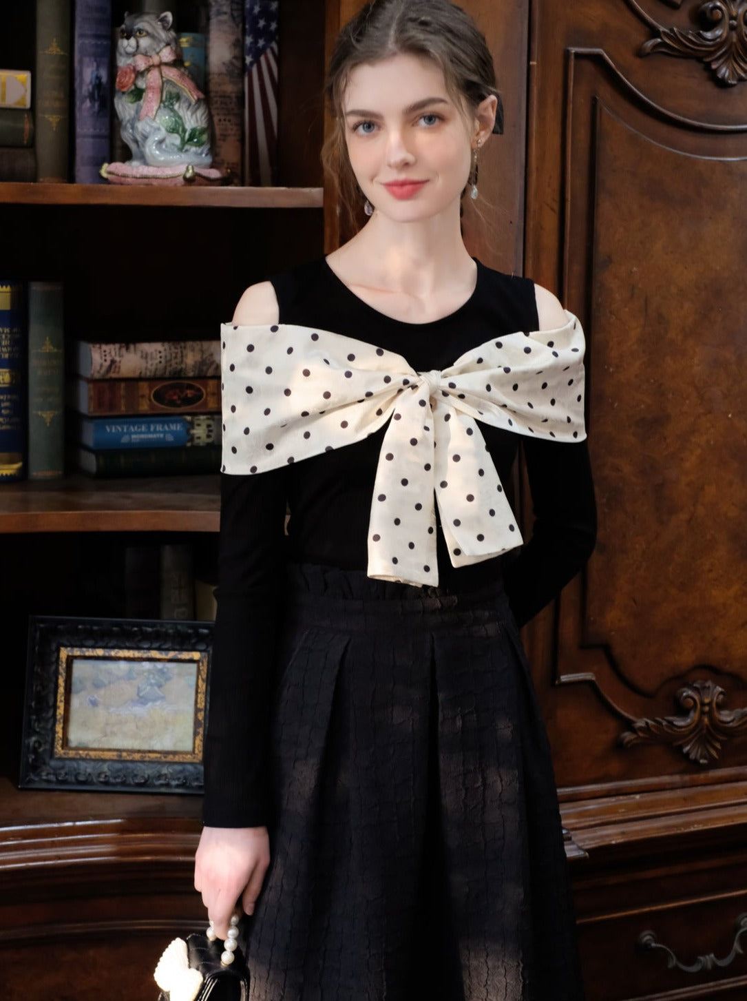 Long Skirt Brown Bob Top Dot Queen + Sugar
