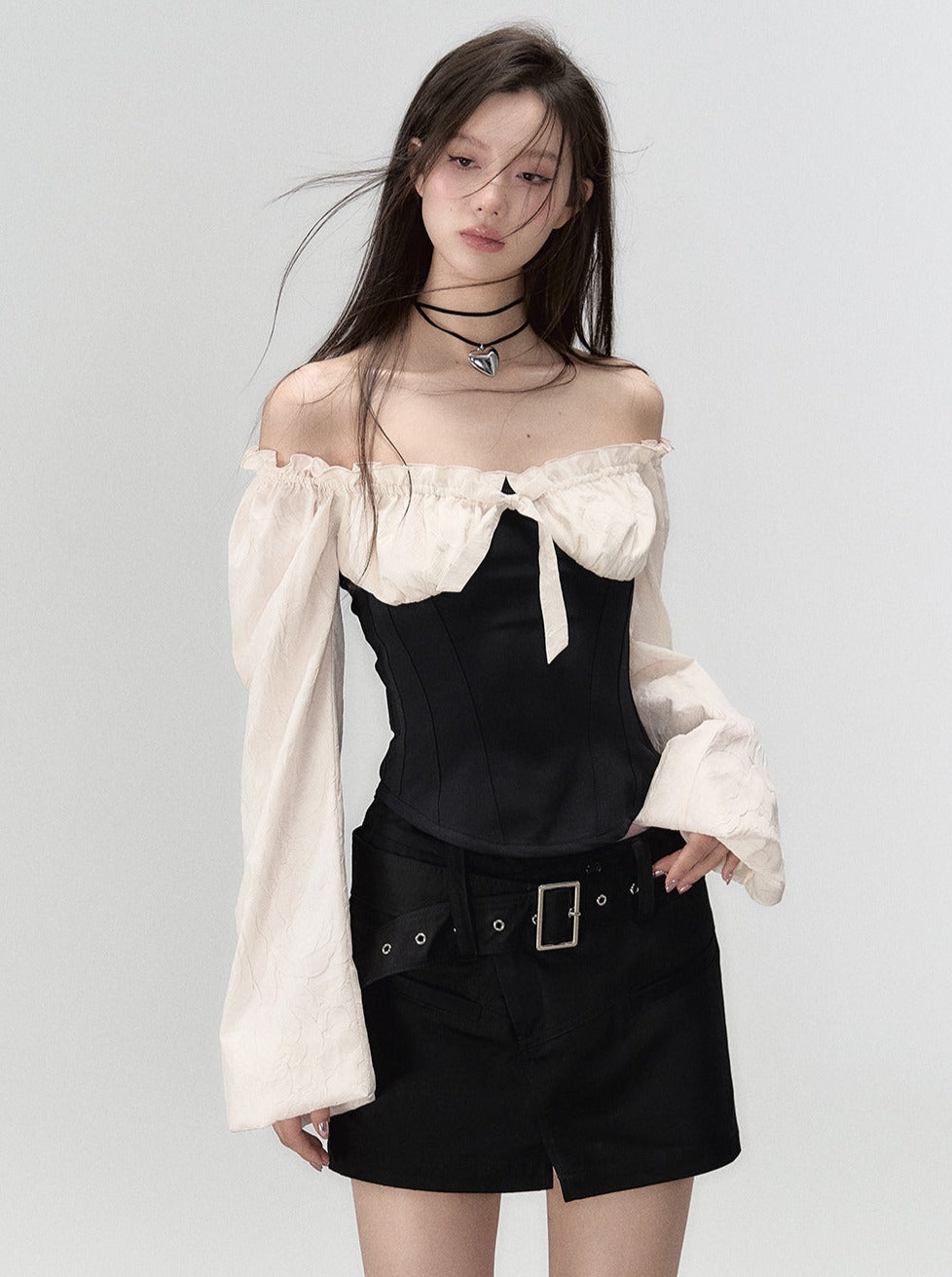 Belt Girl Black Pants Fashion Hot Skirt