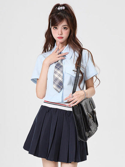 Ensemble chemise style américain + short cravate