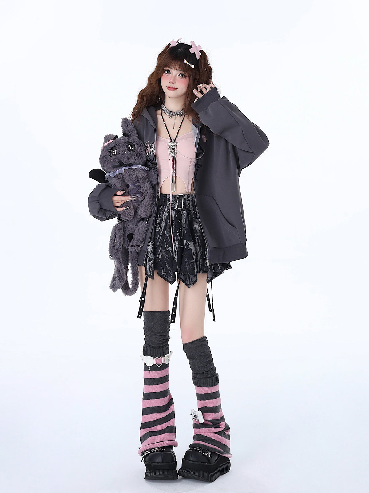 Versatile Niche Hoodie Punk Loose Sweet