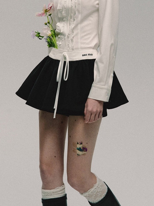 Black All waist Pants Skirt Match Low Twill