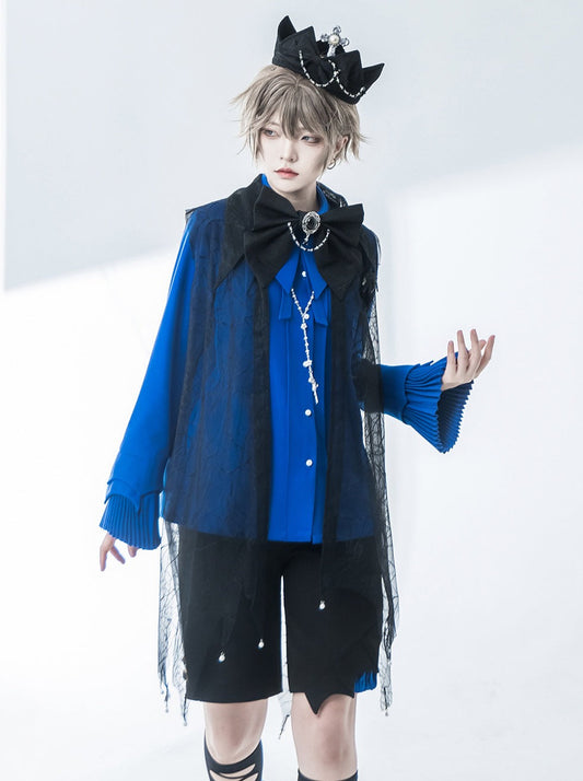 Élégant ensemble prince-cravate, nœud papillon et chemise demi-pantalon