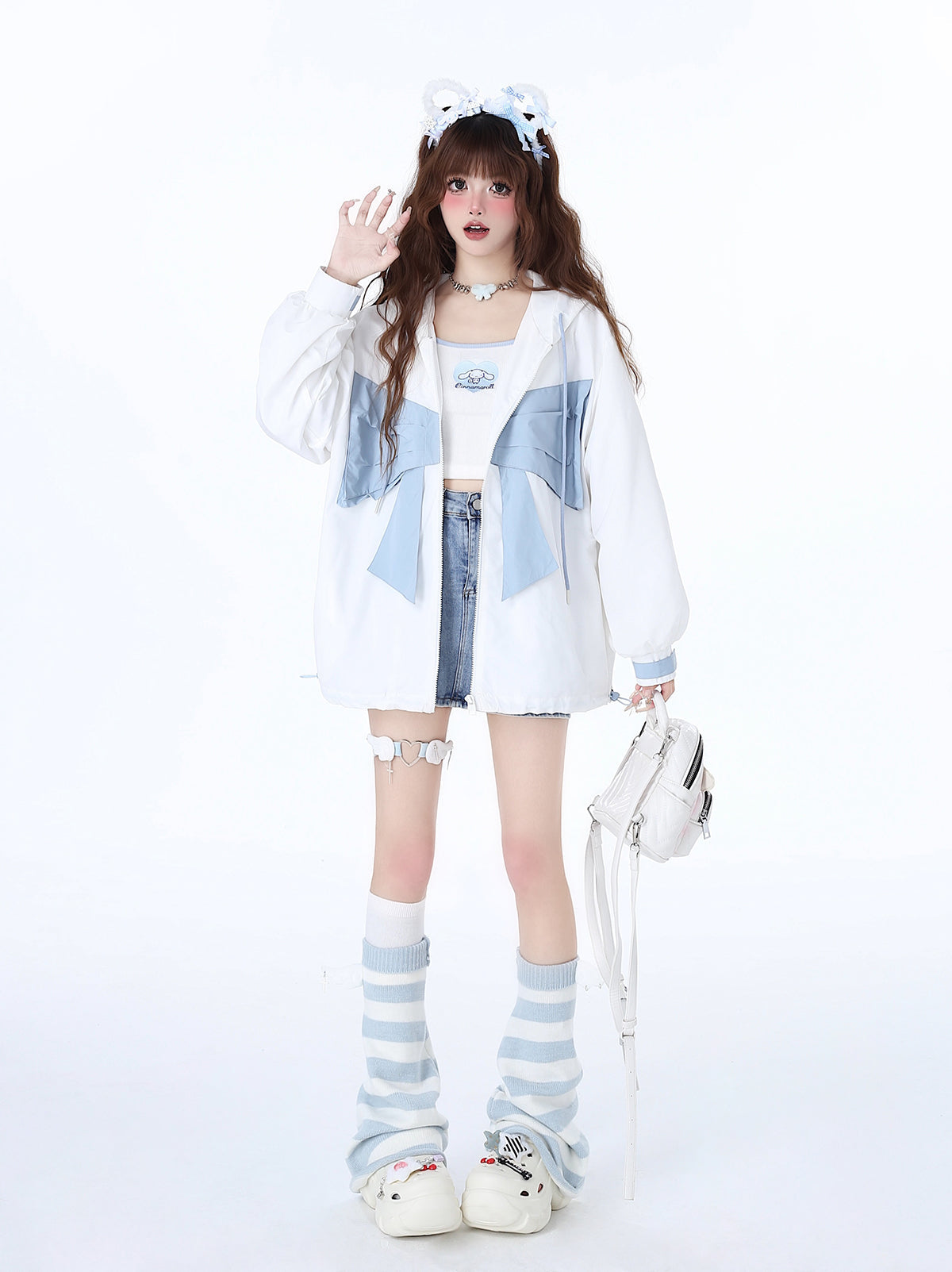 Sweat à capuche Neighborhood Angel avec ruban Loose the Zip Mist