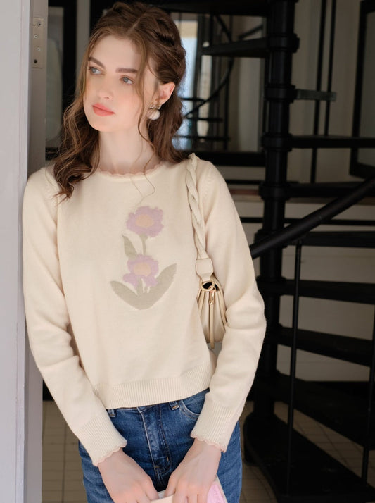 Sweater Paris Flower Tulip Shop Queen French