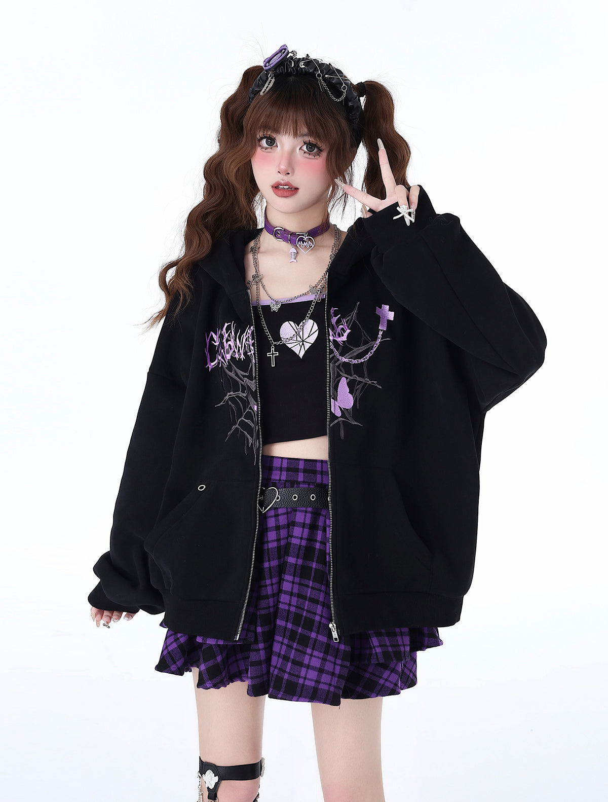Versatile Niche Hoodie Punk Loose Sweet