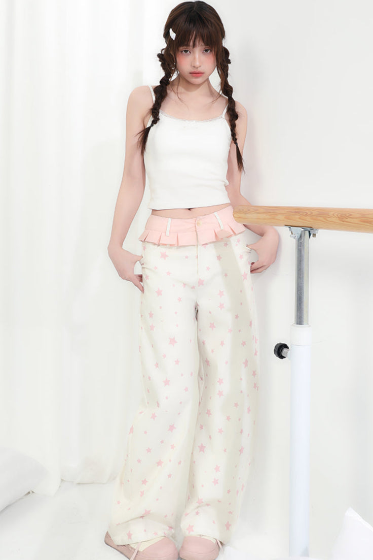 Shake Pants Wide Tube Head Lace Leg
