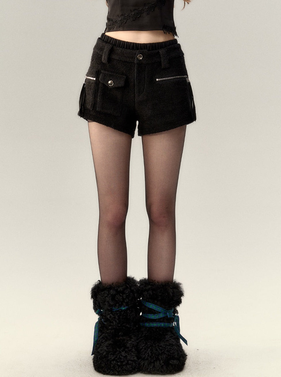 Wool Plush Shorts