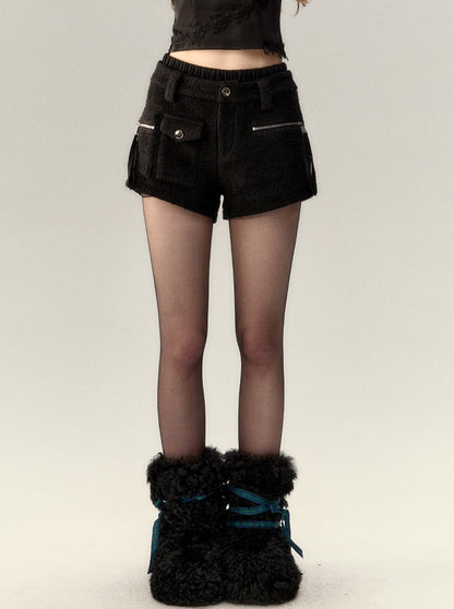 Wool Plush Shorts