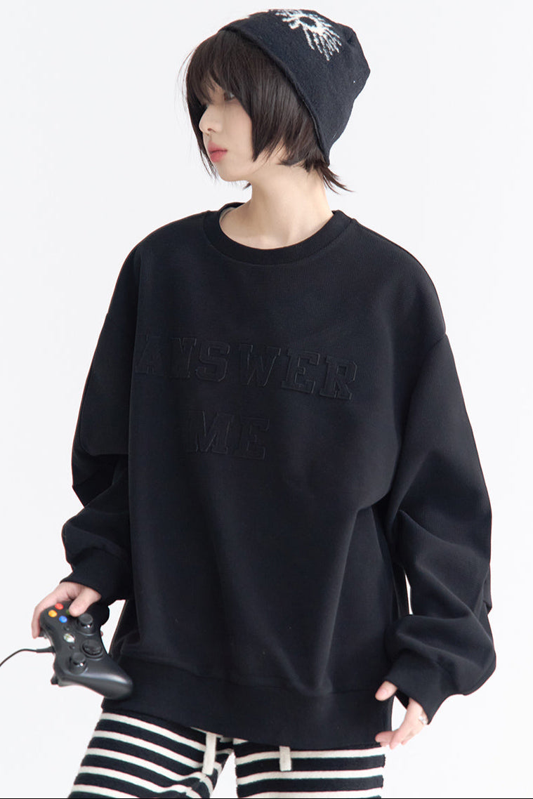 Sweatshirt mit Rundhalsausschnitt und Applikation