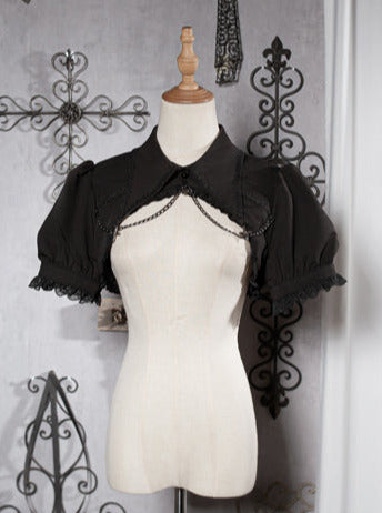 Veste boléro élégante à manches bouffantes style gothique Lolita