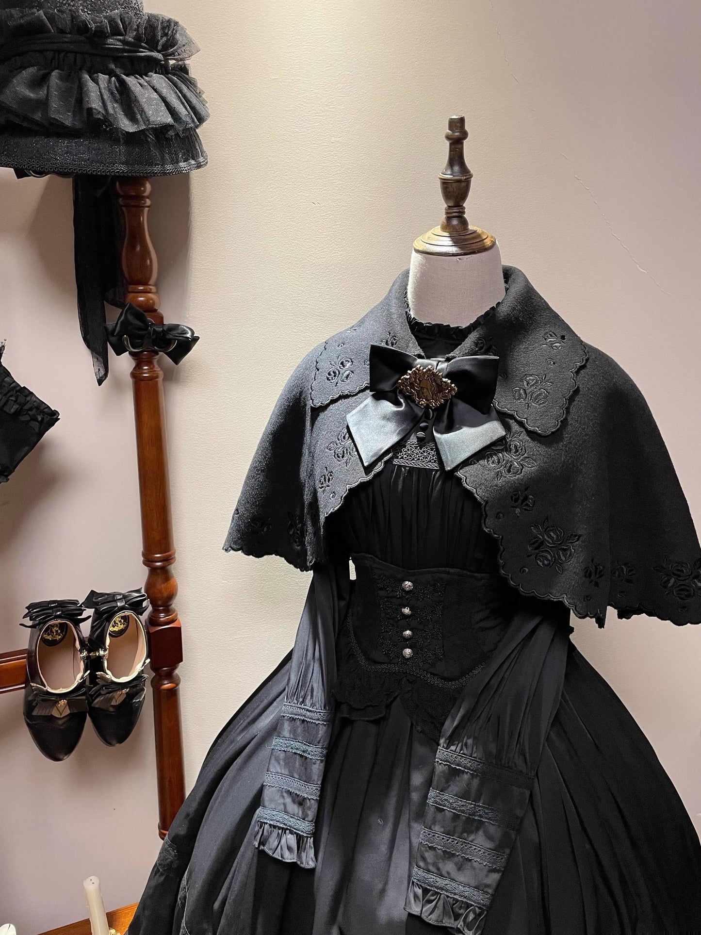 Lolita Cape Dry Doll Antique Embroy Cape