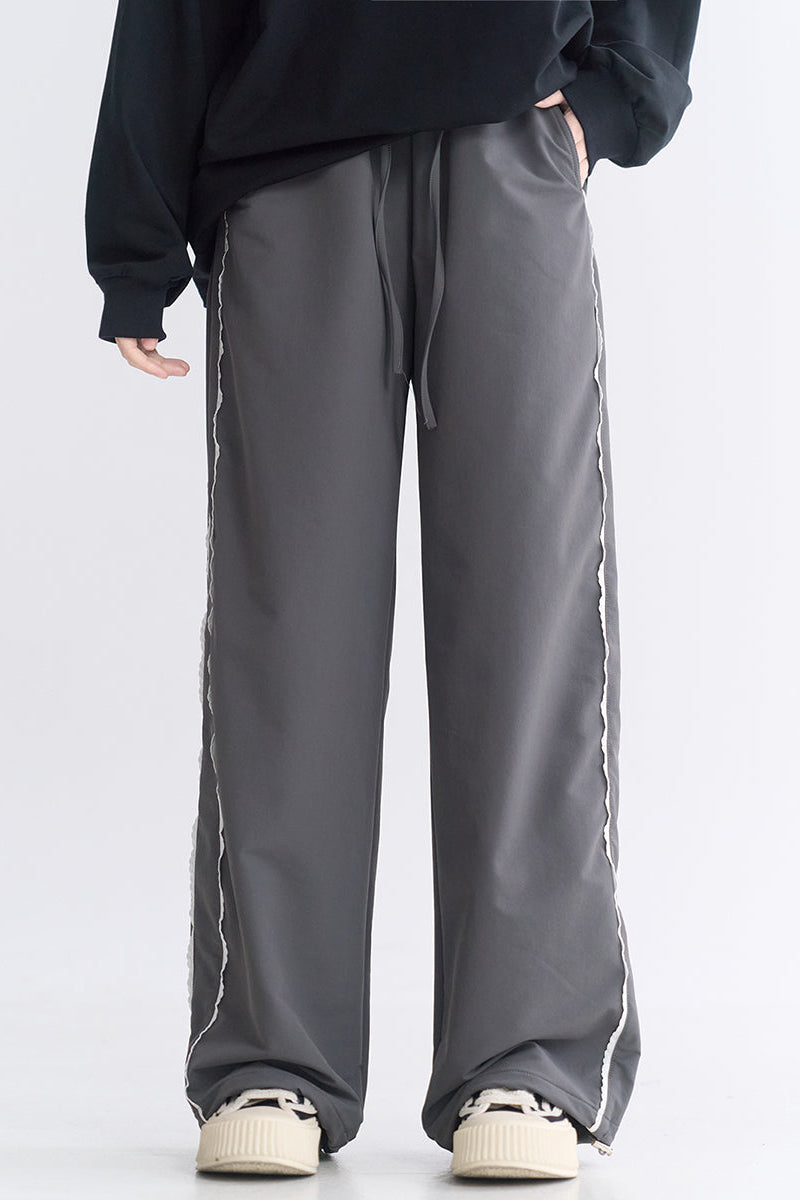 Sporty lace casual style pants