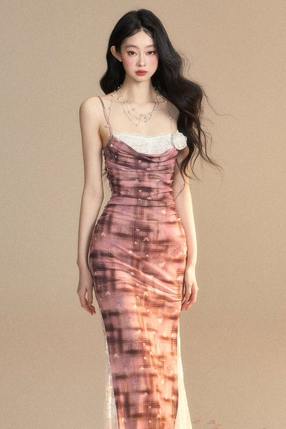 Dress Dreamland One Lace Check Shoulder