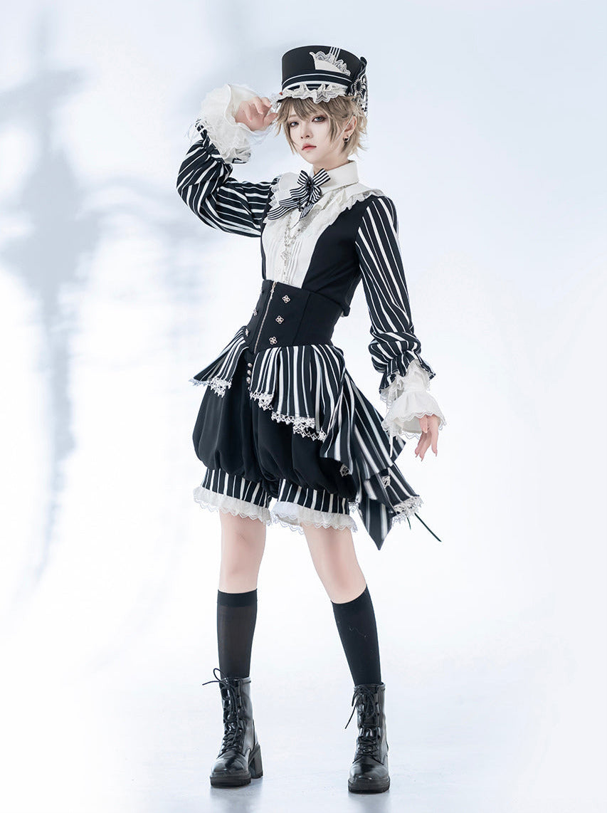 Lolita Retro Shirt + Wonderful Prince Trick Elegant Shorts