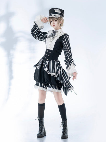 Lolita Retro Shirt + Wonderful Prince Trick Elegant Shorts