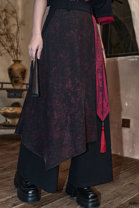 Dark Leg China Pants Wide