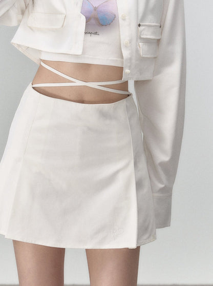 Jupe tendance deux pièces veste manteau + short
