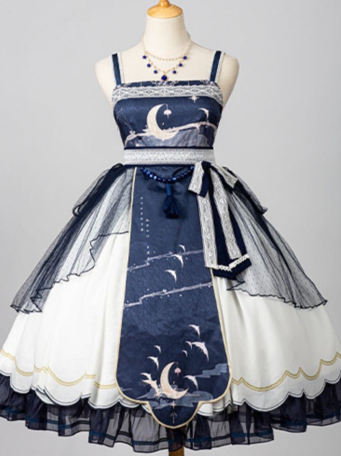 Ensemble Lolita Night Crescent Moon Robe suspendue