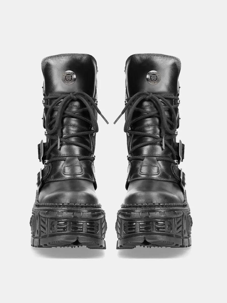 Sole Style Power Boots Metal Half Street Punk Dark