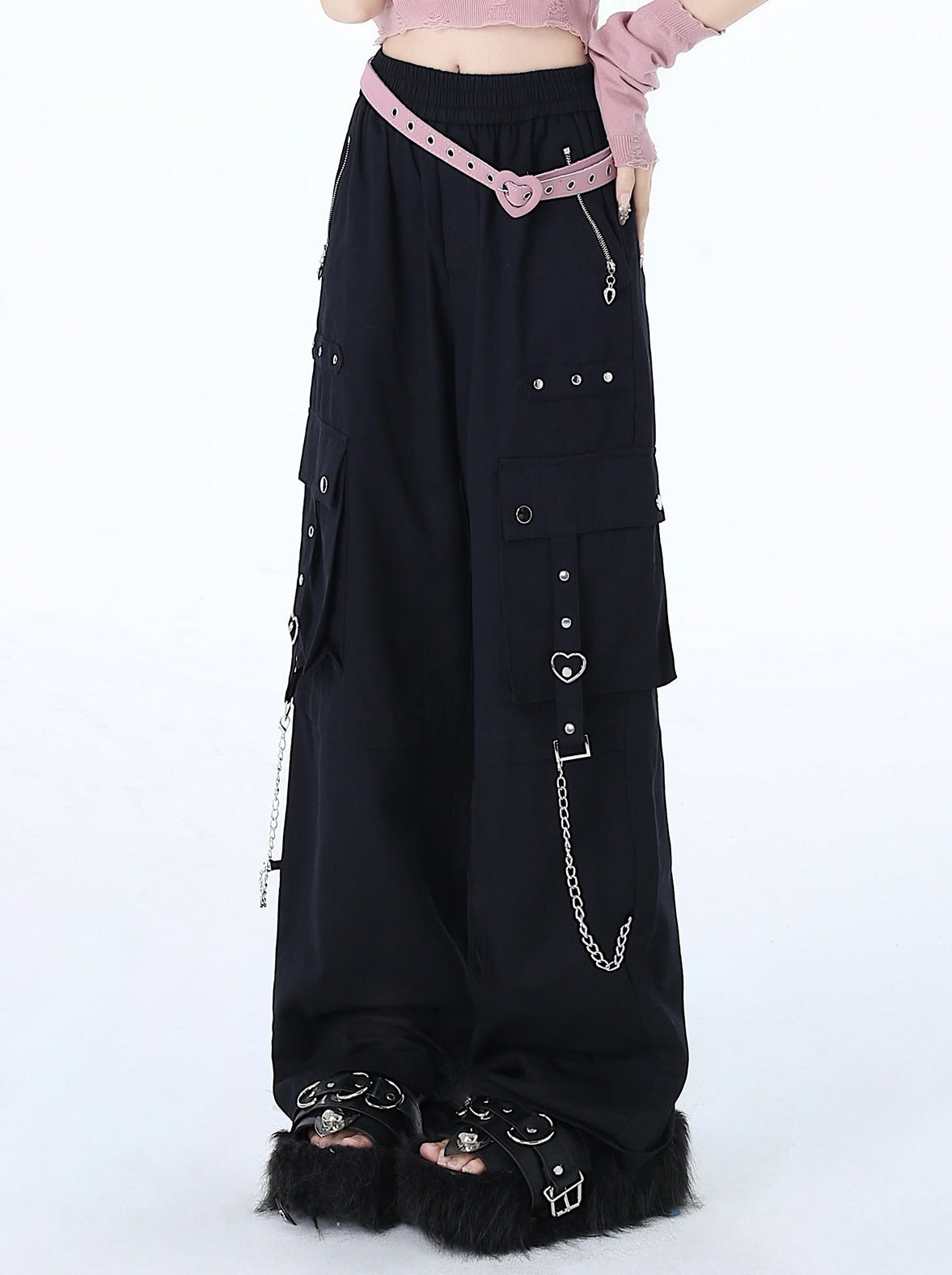 Pantalon cargo ample et doux