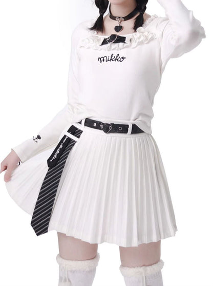 Pleated Nectai Eradalie Belt Skirt Curotto