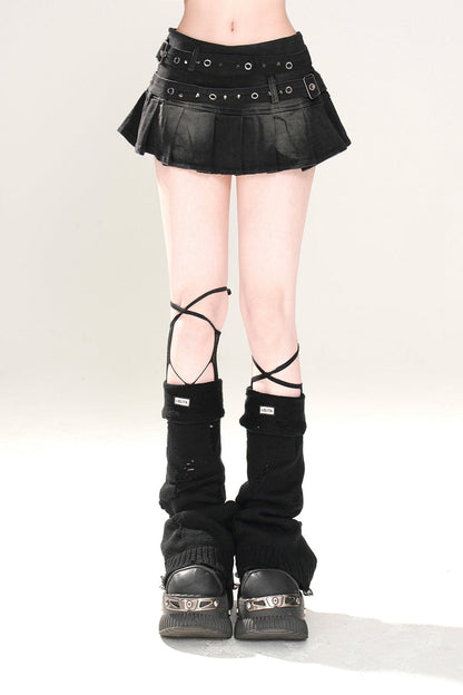 Skirt Pleated Y2K Denim Line