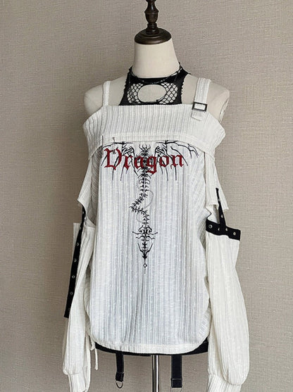 Off-the-shoulder Top Rock Punk