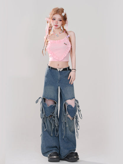 Slim Girl Short Tops Style Suspender Fantasy