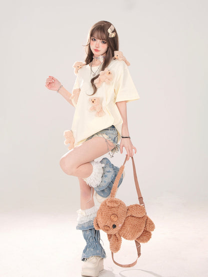 Niche Bear Loose Cute T-shirt