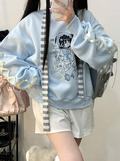 レースアップ Laundma Inn サブカルチャー トレーナー