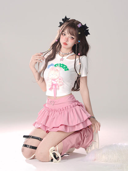 T-Shirt Sommerhase Sweet Off-Shoulder