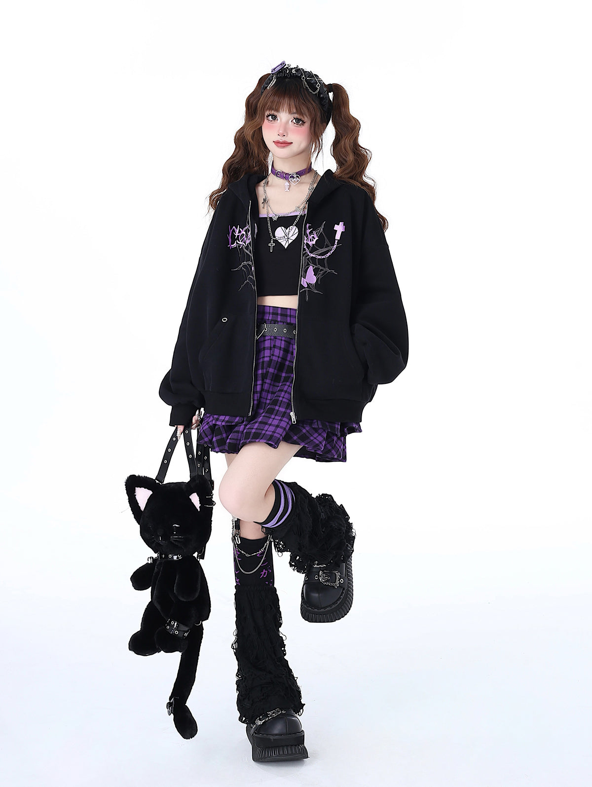 Versatile Niche Hoodie Punk Loose Sweet