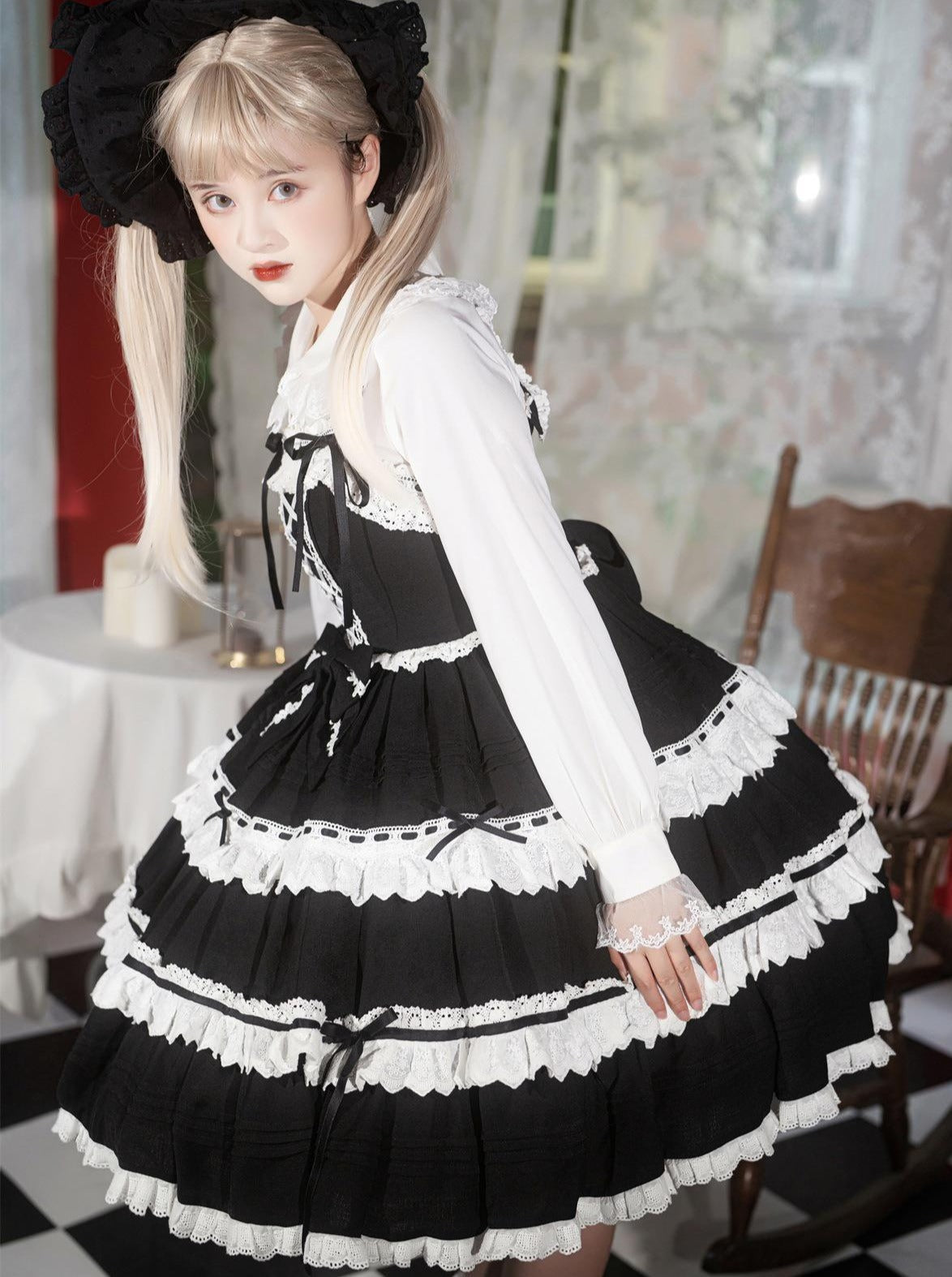 Suspender Dress Design Lace-up