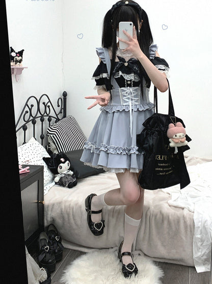 Flir Whauller Design ウエストレース アプリボン パフスカート