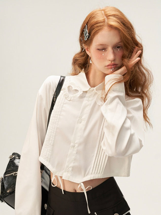 Kurzes Herzshirt Girly