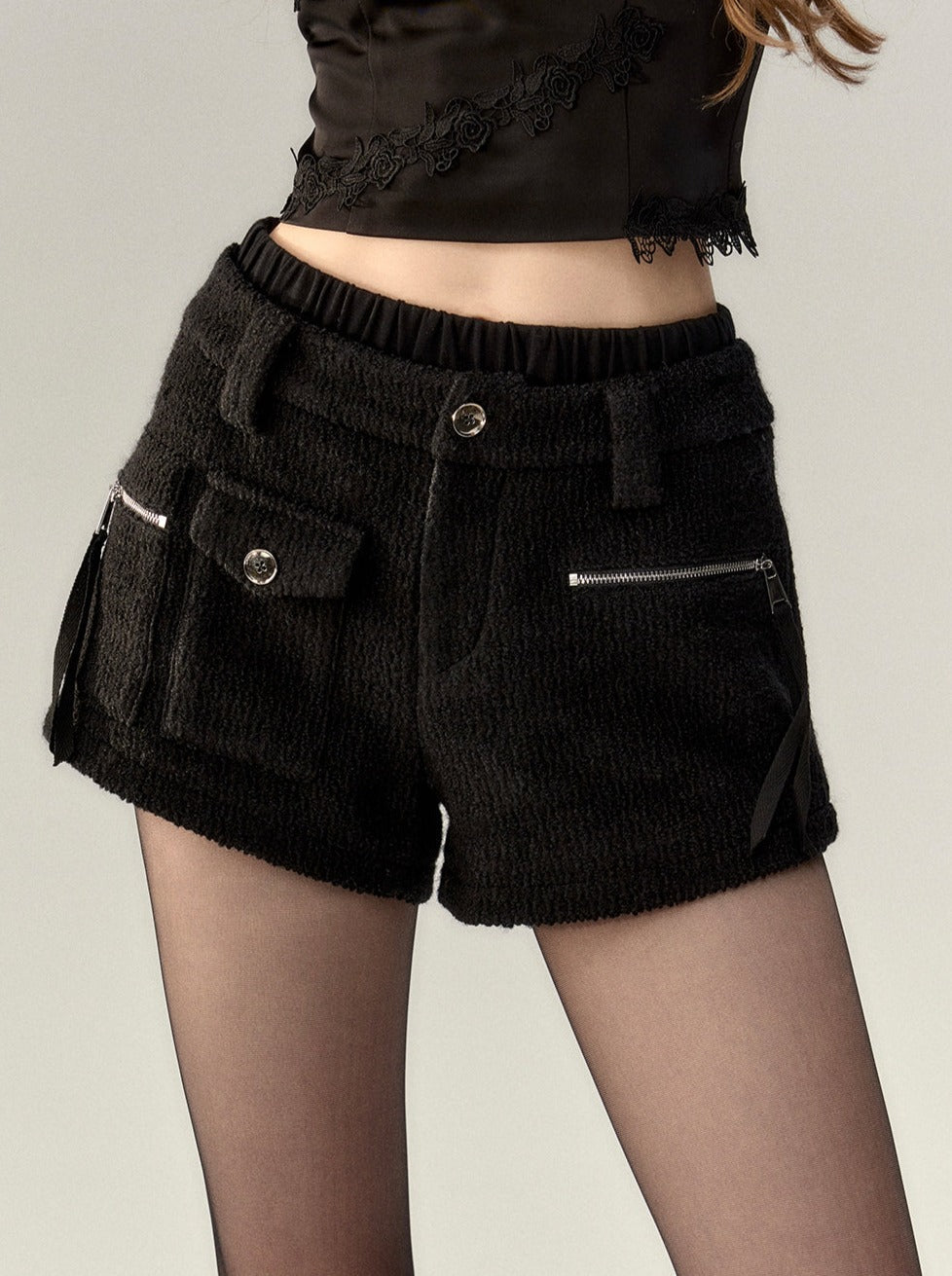 Wool Plush Shorts