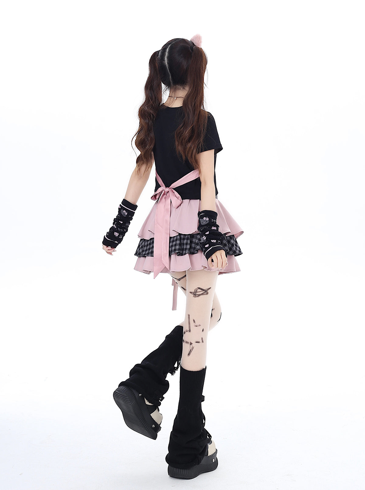 Butterfly Dream T-Shirt Short Slim Ribbon Back