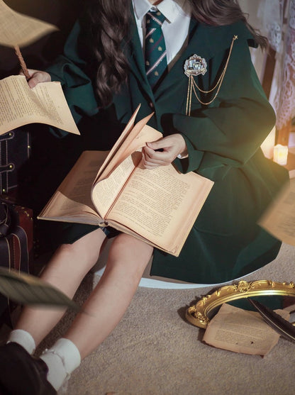 Jacket Cloak Retro Magic + College Brooch College