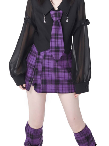 Veste Foodie College Chemise à carreaux + Costume Style