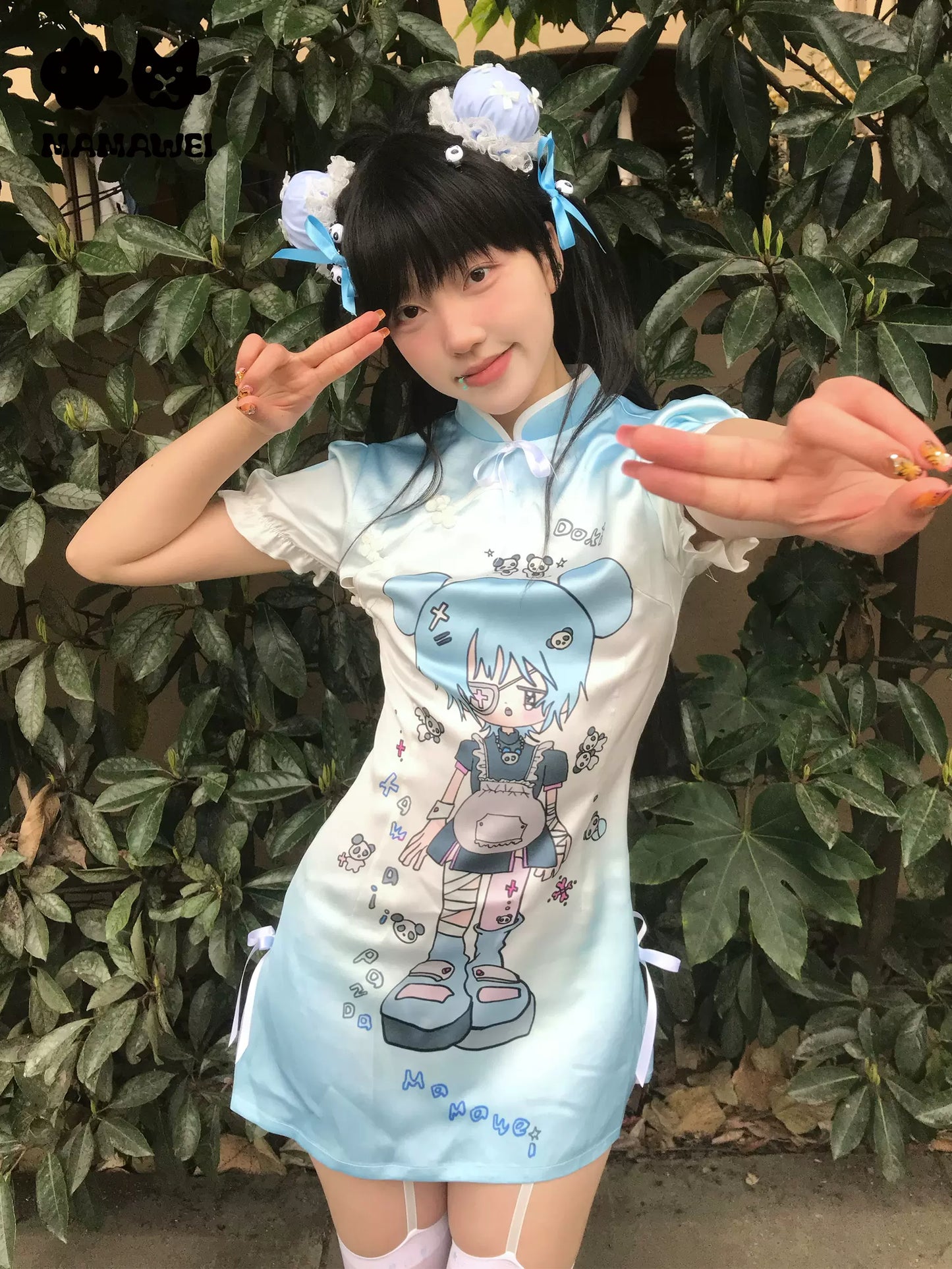 Subculture Apron Dress Blue Tight + Girl