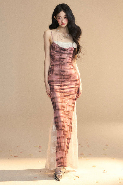 Dress Dreamland One Lace Check Shoulder