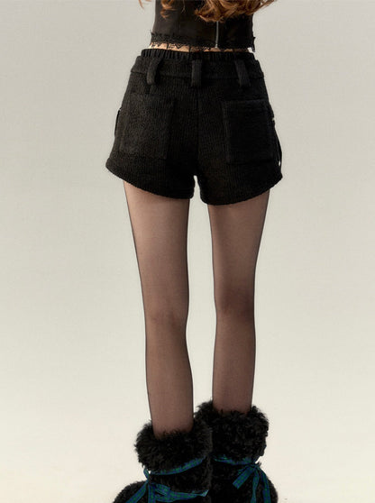 Wool Plush Shorts
