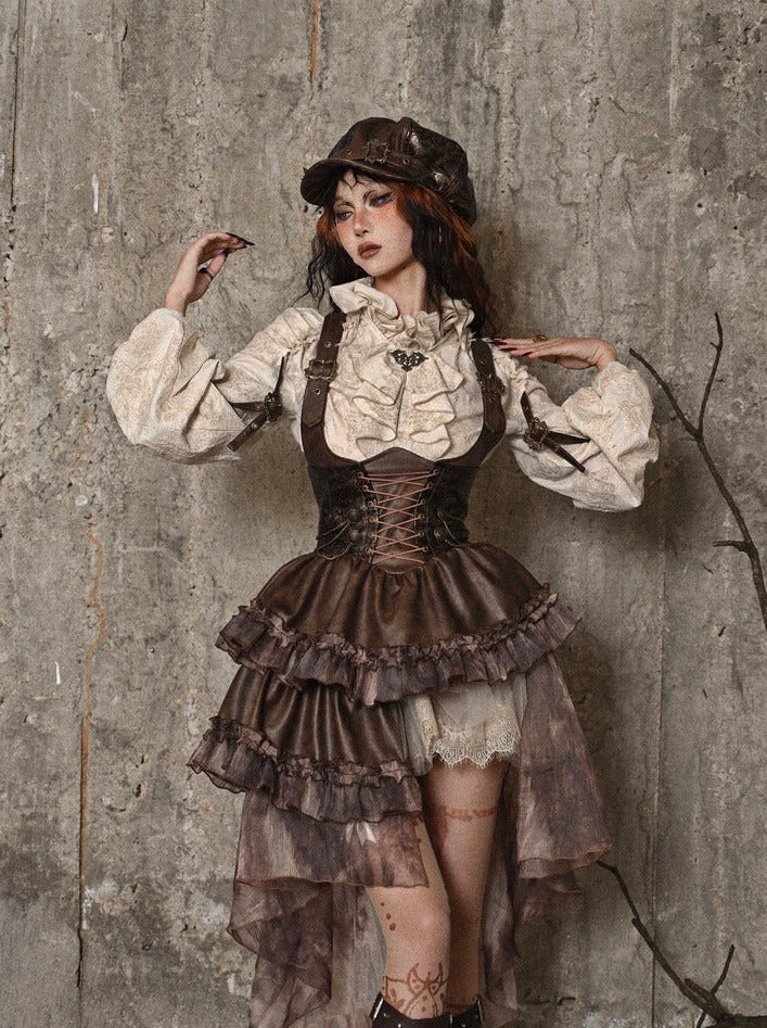 Flower Sleeve Blouse Voluminous