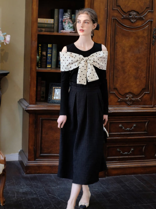 Long Skirt Brown Bob Top Dot Queen + Sugar