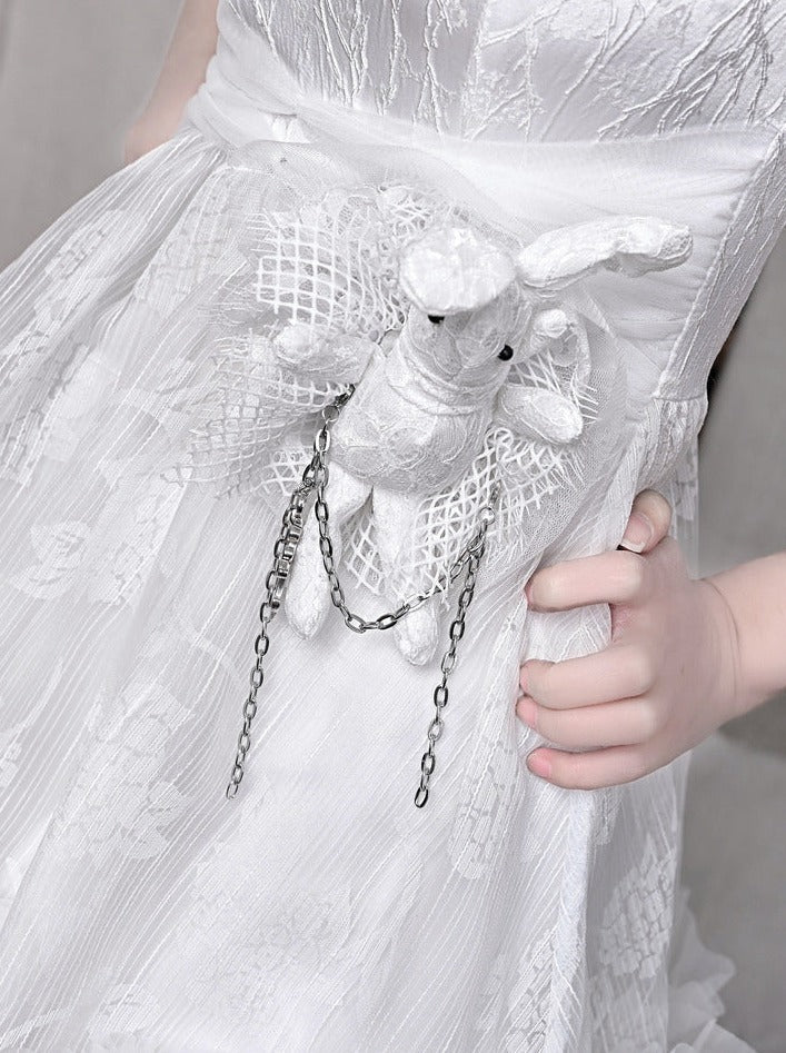 White Pants Lace Dress Pure Inner