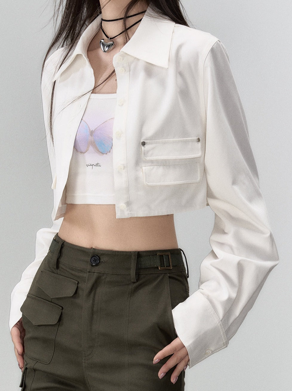 Jupe tendance deux pièces veste manteau + short