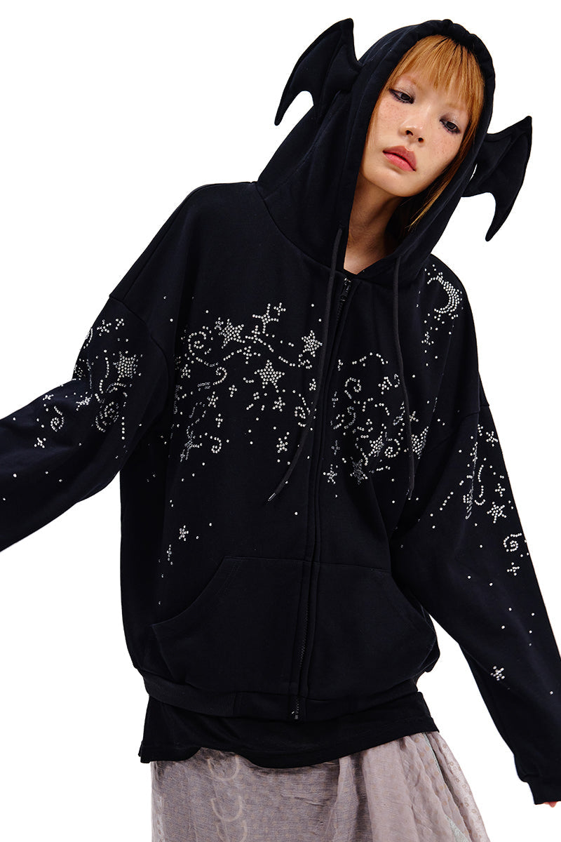 Hoodie Starry Sweatshirt Diamond