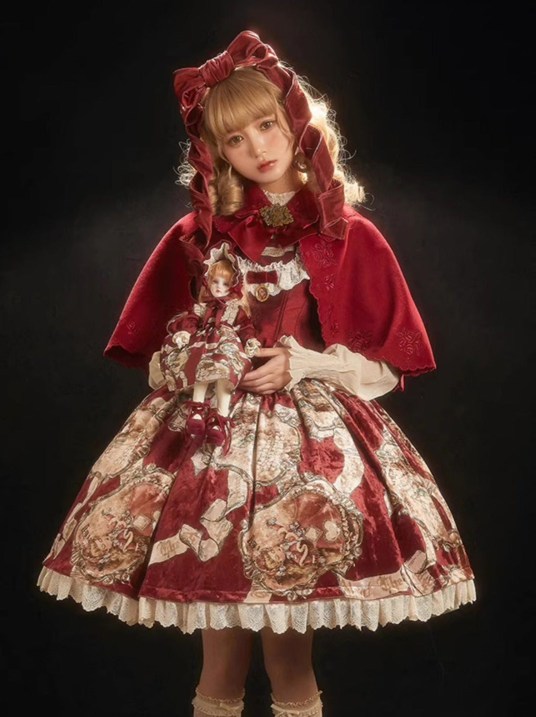 Lolita Cape Dry Doll Antique Embroy Cape